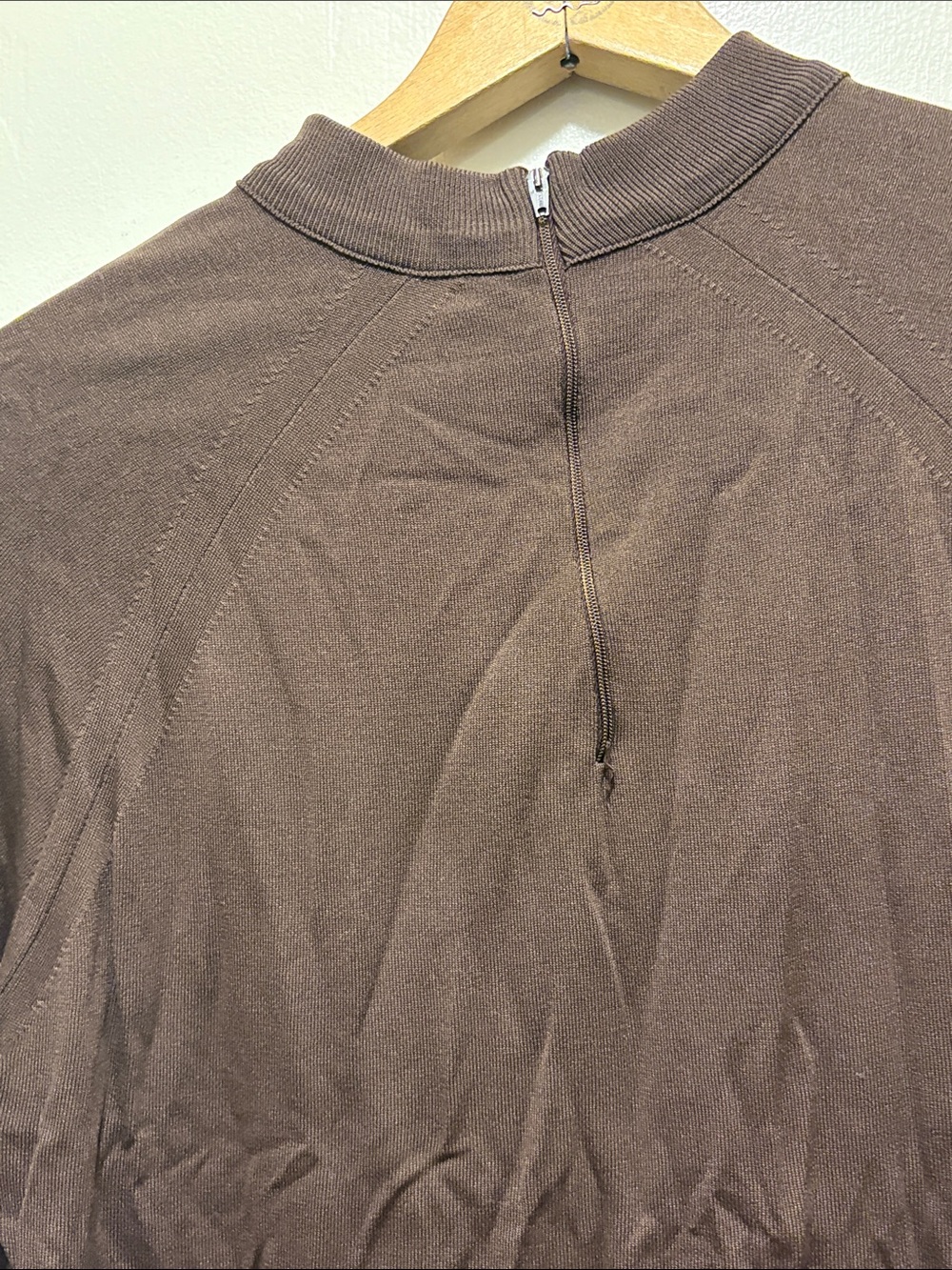 Vintage Women’s Long-Sleeve Crewneck Shirt - Brown - Picture 3 of 4